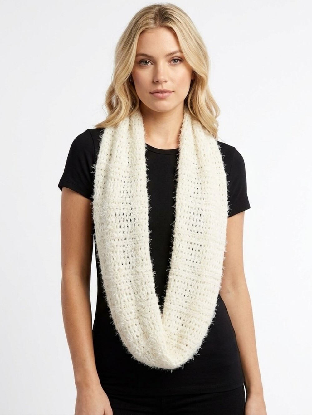 Infinity Scarf Kelly & Katie Cream Pointelle